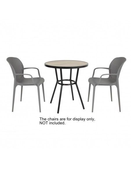 Table ronde d'extérieur Marston Bolero noire 700mm