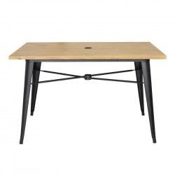 Table d'extérieur en aluminium et bois Bolero Complete 120x76 cm bois clair 2