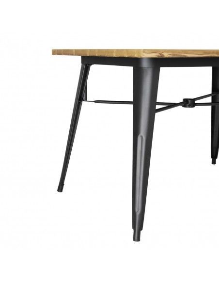 Table d'extérieur en aluminium et bois Bolero Complete 120x76 cm bois clair