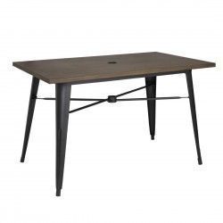 Table d'extérieur en aluminium et bois Bolero Complete 120x76 cm bois noir