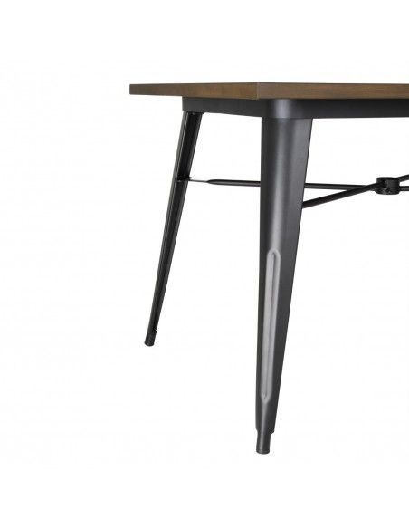 Table d'extérieur en aluminium et bois Bolero Complete 120x76 cm bois noir