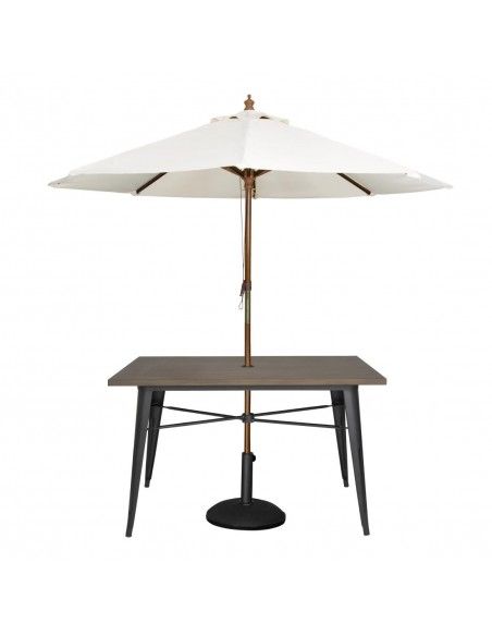 Table d'extérieur en aluminium et bois Bolero Complete 120x76 cm bois noir