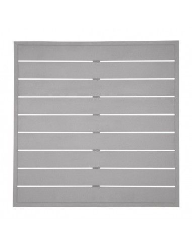 Plateau de table carré en aluminium Bolero gris clair 700 mm