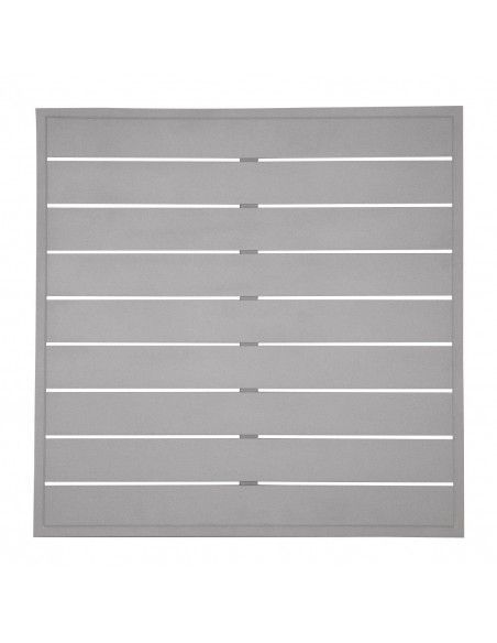 Plateau de table carré en aluminium Bolero gris clair 700 mm