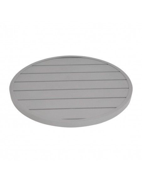 Plateau de table rond en aluminium Bolero gris clair 580 mm