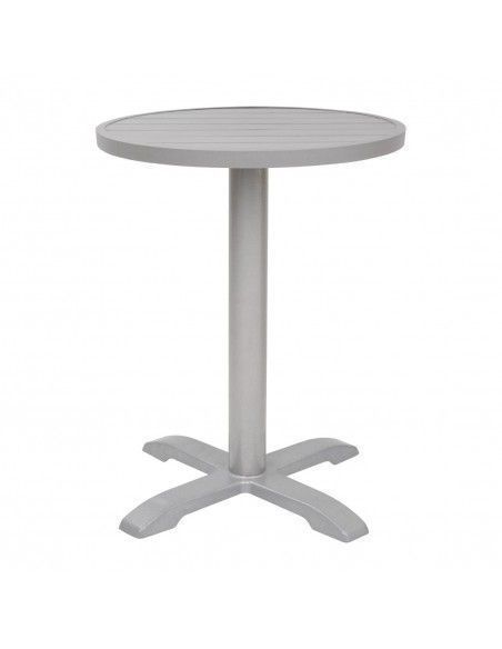 Plateau de table rond en aluminium Bolero gris clair 580 mm
