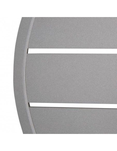 Plateau de table rond en aluminium Bolero gris clair 580 mm