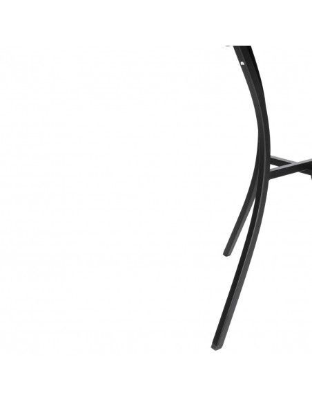 Table bistro carrée en acier ajouré Bolero noire 700mm