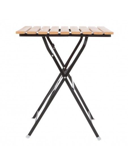 Table bistro carrée en imitation bois Bolero 600mm