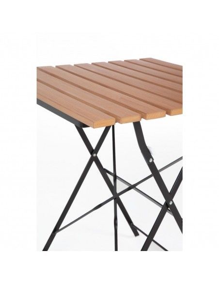 Table bistro carrée en imitation bois Bolero 600mm