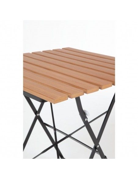 Table bistro carrée en imitation bois Bolero 600mm