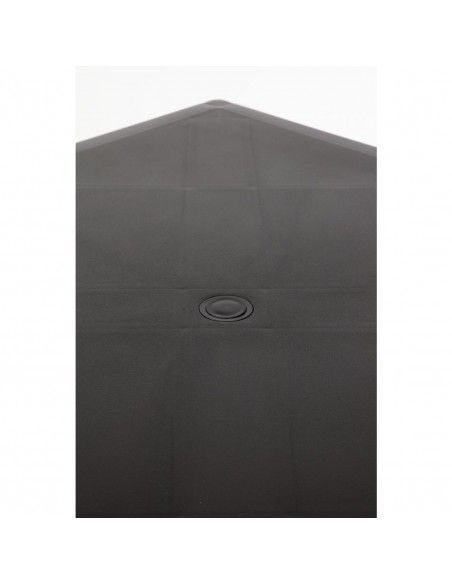 Table carrée avec pieds aluminium Bolero noire 750mm