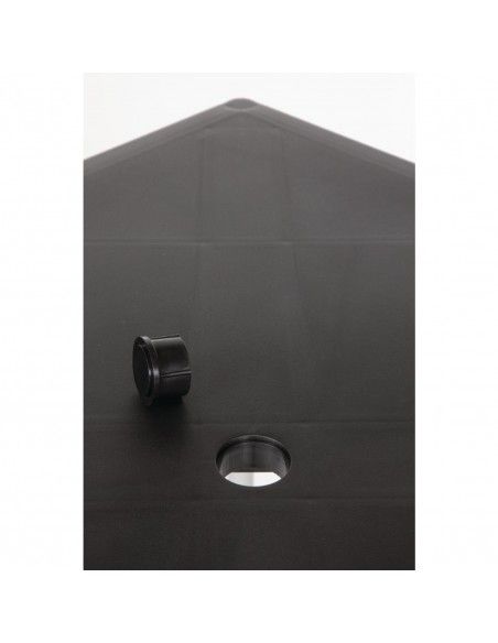 Table carrée avec pieds aluminium Bolero noire 750mm
