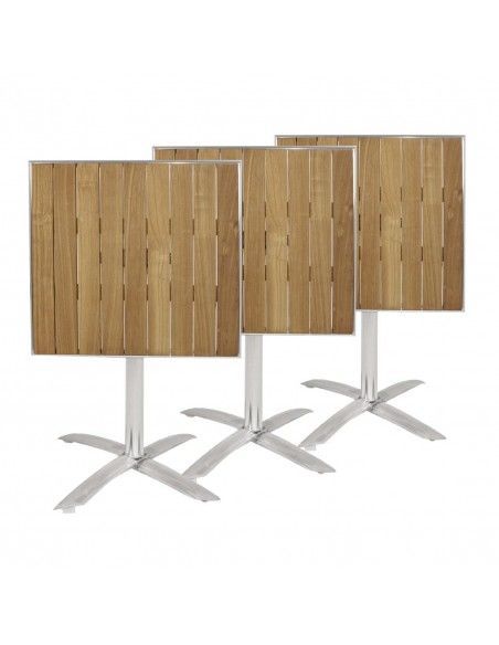 Table bistro carrée plateau basculant frêne Bolero 600mm