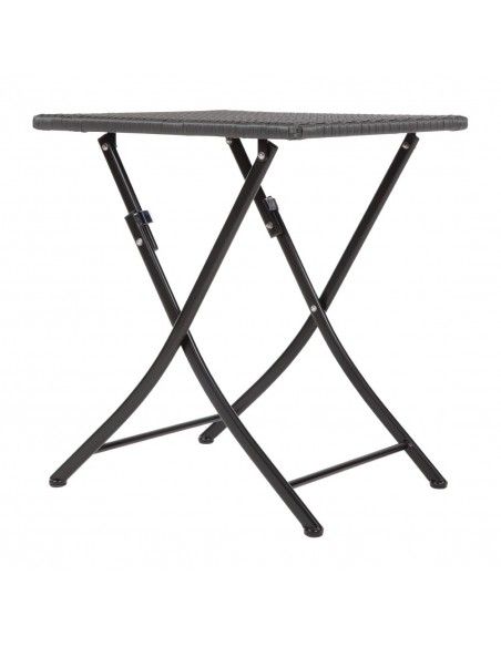 Table carrée pliante en rotin PE Bolero 600mm
