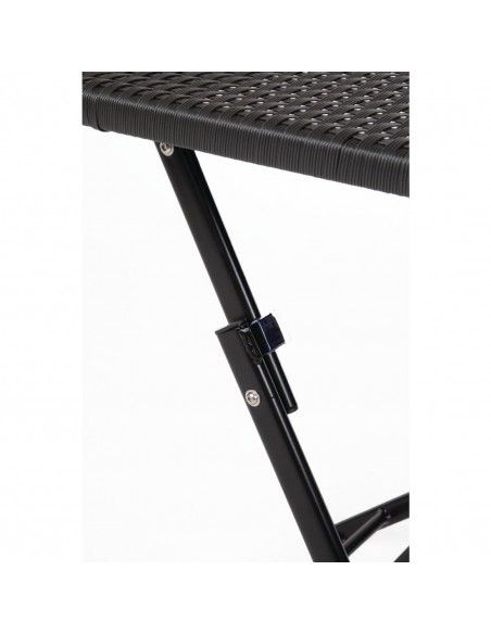 Table carrée pliante en rotin PE Bolero 600mm