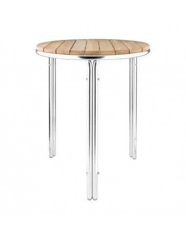 Table ronde en frêne et aluminium Bolero 600mm