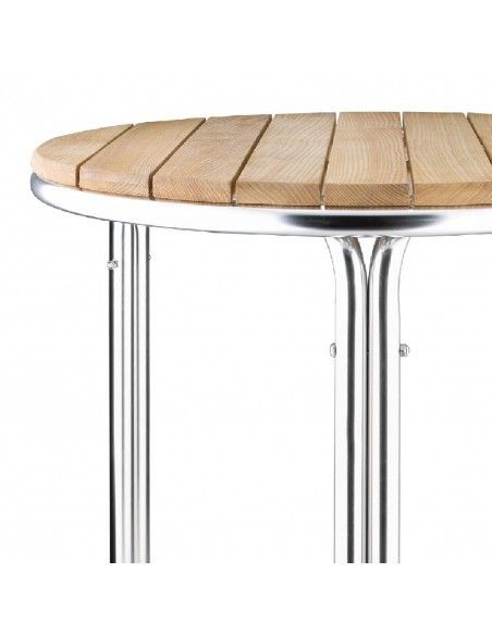 Table ronde en frêne et aluminium Bolero 600mm
