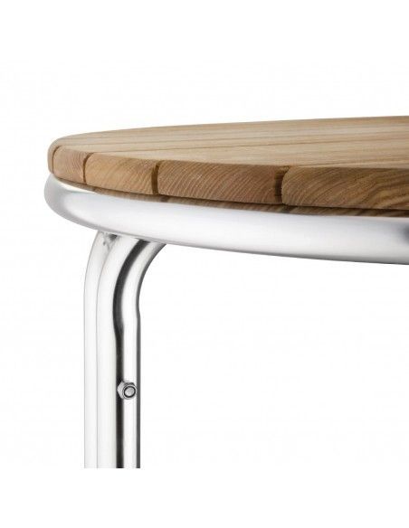 Table ronde en frêne et aluminium Bolero 600mm