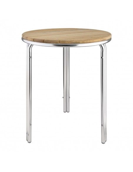 Table ronde en frêne et aluminium Bolero 600mm