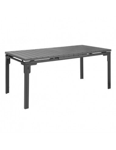 Table d'extérieur à lattes extensible Bolero Valletta grise 1800mm
