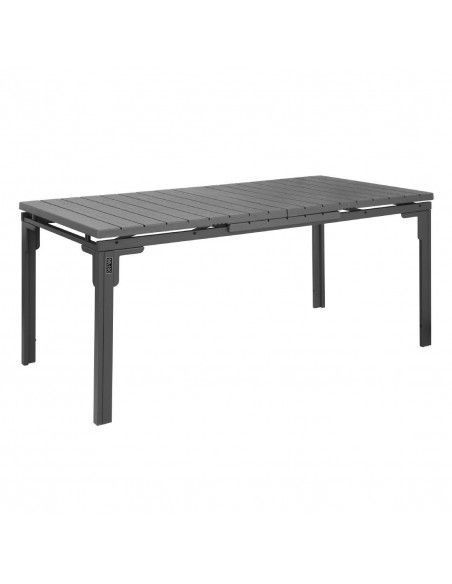 Table d'extérieur à lattes extensible Bolero Valletta grise 1800mm
