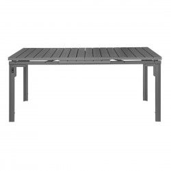 Table d'extérieur à lattes extensible Bolero Valletta grise 1800mm 2