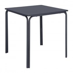 Table carrée en acier Bolero Adeline 700mm bleu ardoise