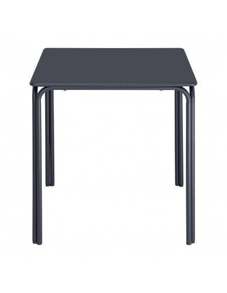 Table carrée en acier Bolero Adeline 700mm bleu ardoise