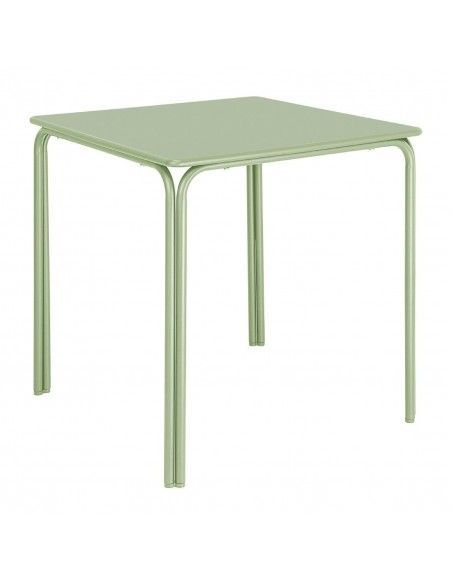 Table carrée en acier Bolero Adeline 700mm vert clair