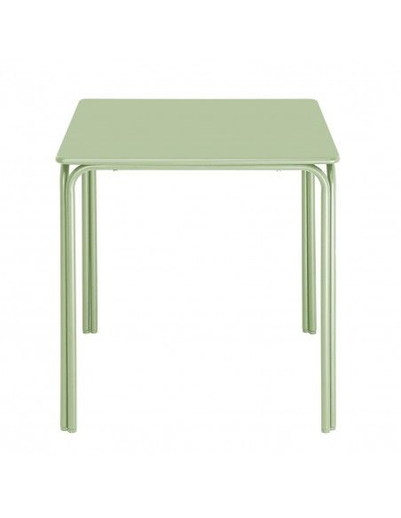 Table carrée en acier Bolero Adeline 700mm vert clair