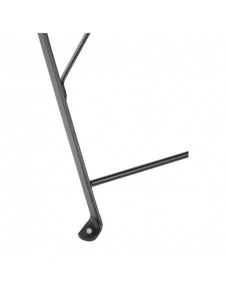 Ensemble table et 2 chaises pliantes d'extérieur en acier noir Bolero