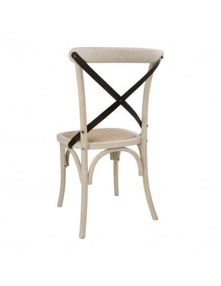 Chaises en chêne avec dossier croisé Bolero sable