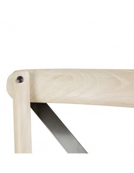 Chaises en chêne avec dossier croisé Bolero sable