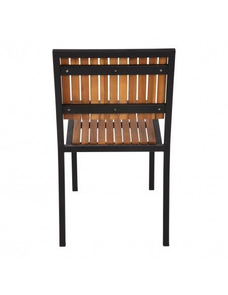 Chaises en acier et acacia Bolero (lot de 4)