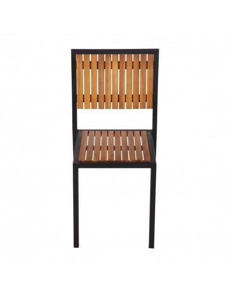 Chaises en acier et acacia Bolero (lot de 4)