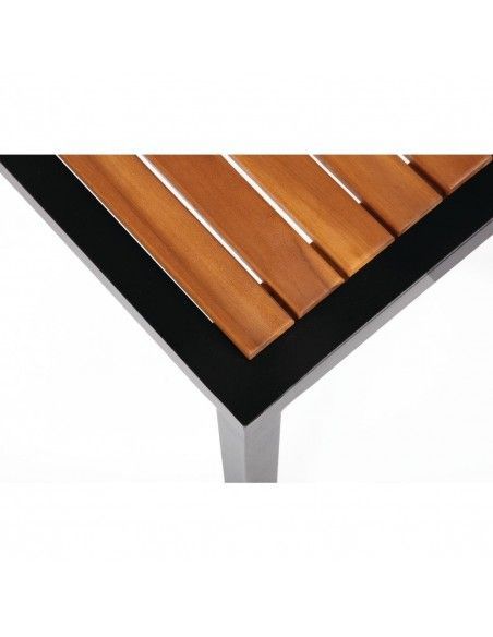 Chaises en acier et acacia Bolero (lot de 4)