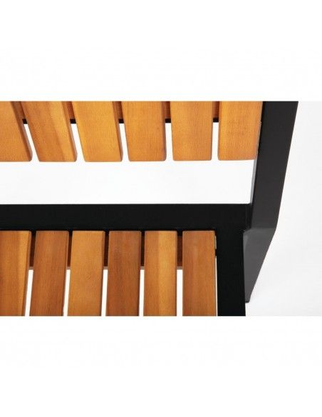 Chaises en acier et acacia Bolero (lot de 4)