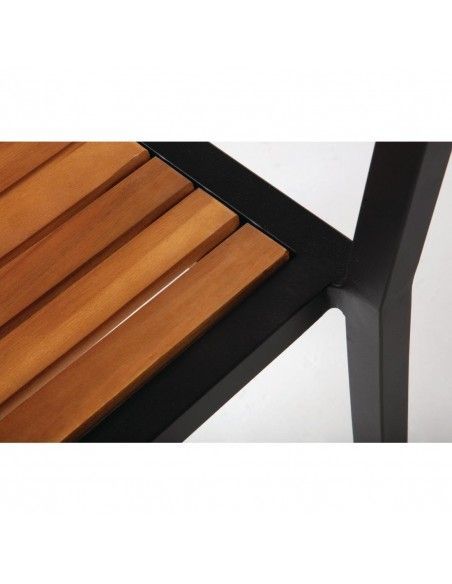 Chaises en acier et acacia Bolero (lot de 4)