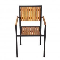 Fauteuils en acier et acacia Bolero (lot de 4) 2