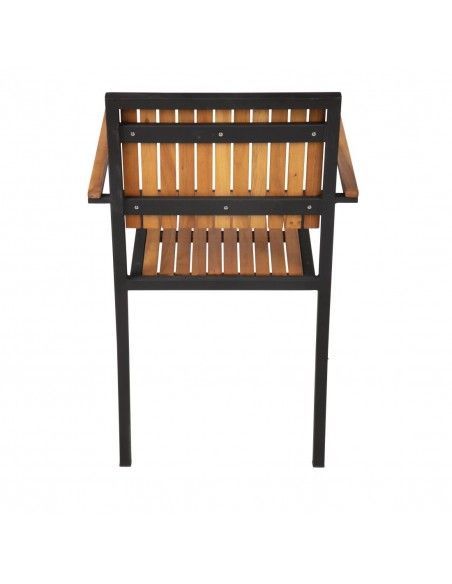 Fauteuils en acier et acacia Bolero (lot de 4)