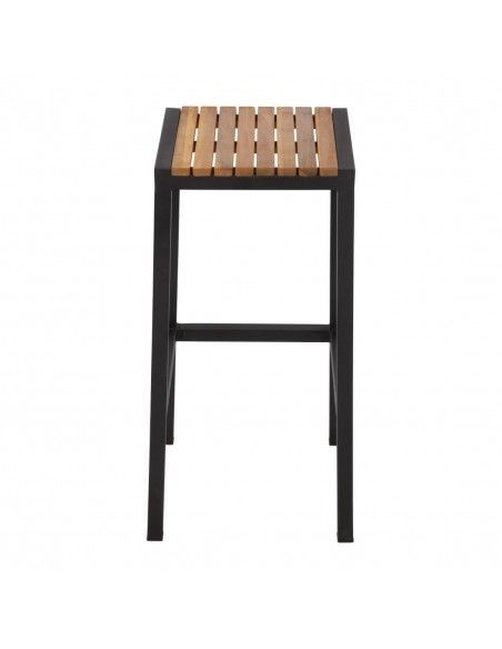 Tabourets de bar en acier et acacia Bolero (lot de 2)