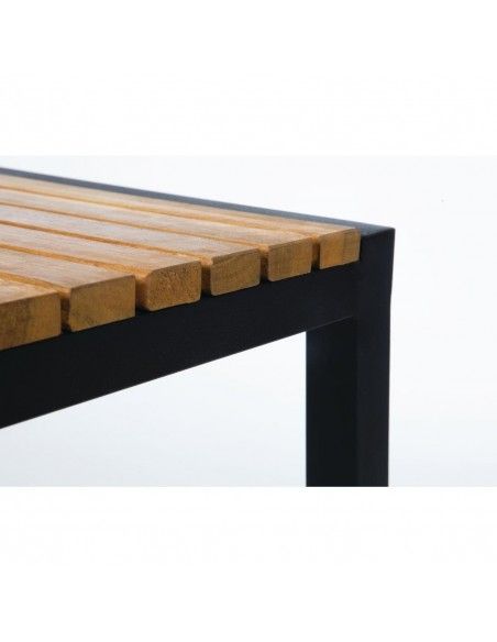 Tabourets de bar en acier et acacia Bolero (lot de 2)