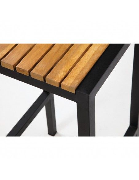 Tabourets de bar en acier et acacia Bolero (lot de 2)