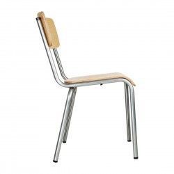 Chaises avec assise et dossier en bois Bolero Cantina galvanisées (lot de 4) 2