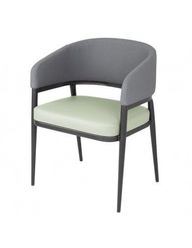 Fauteuils d'intérieur Bolero Meridian gris / pistache (lot de 2)