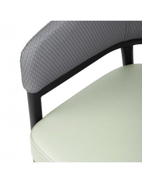 Fauteuils d'intérieur Bolero Meridian gris / pistache (lot de 2)