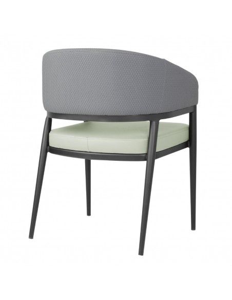 Fauteuils d'intérieur Bolero Meridian gris / pistache (lot de 2)
