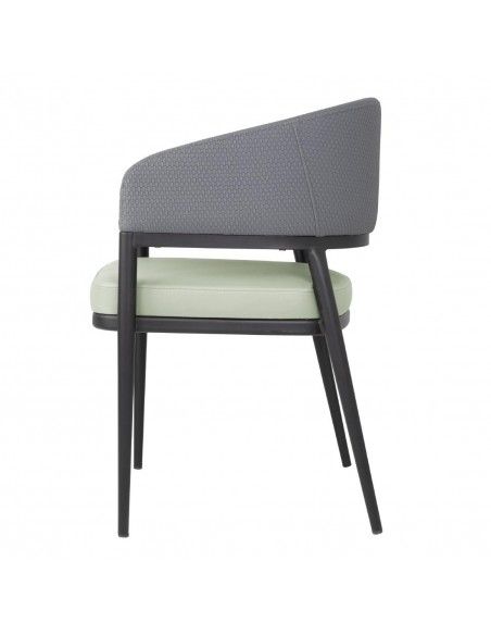 Fauteuils d'intérieur Bolero Meridian gris / pistache (lot de 2)