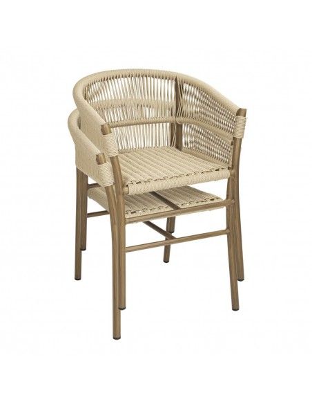 Fauteuils en corde naturelle tressée Bolero Florence (lot de 2)